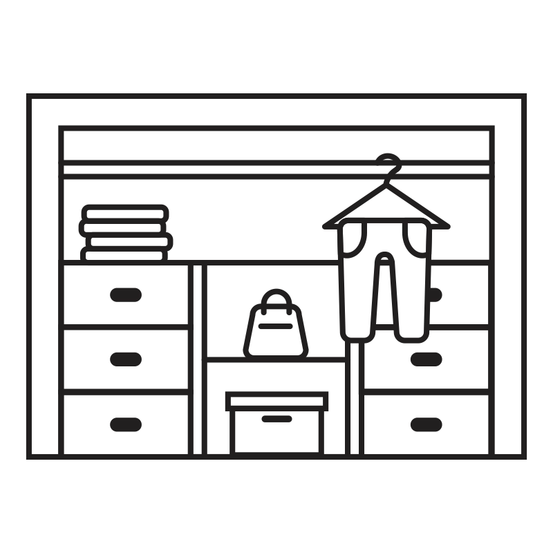 illustration of closet