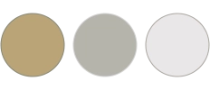 a tan, gray and light gray circle in one horizontal row