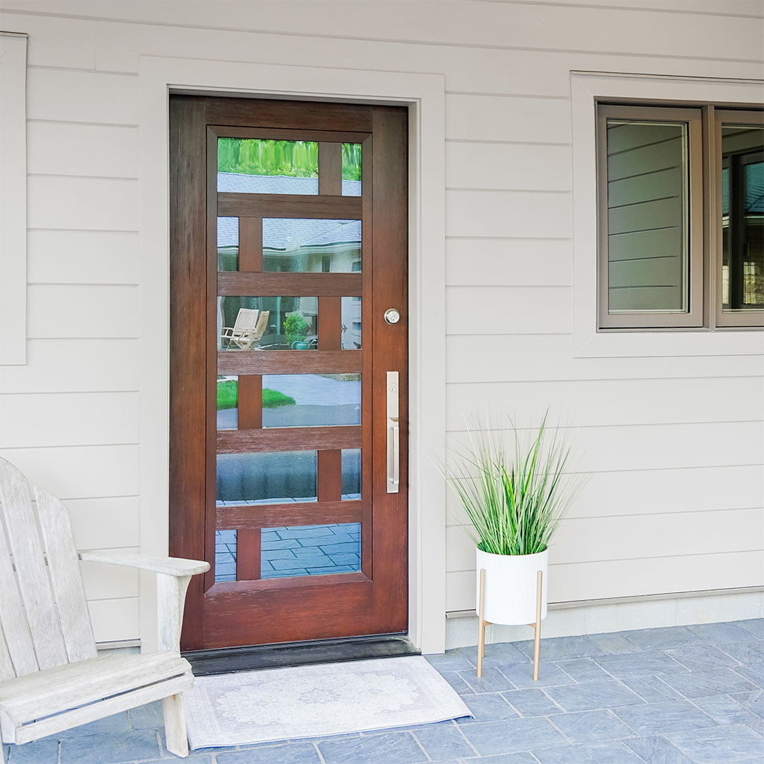 fiberglass door with simulated divided panels